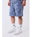 PANTALON CORTO PXP AZUL CON FLORES