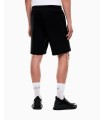 PANTALON CORTO EA7 NEGRO LOGO BLANCO