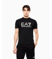 CAMISETA EA7 NEGRO LOGO BLANCO