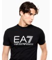 CAMISETA EA7 NEGRO LOGO BLANCO