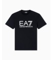 CAMISETA EA7 NEGRO LOGO BLANCO