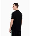 CAMISETA EA7 NEGRA TIRAS VERDES