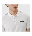 POLO BLANCO EA7 TIRAS NEGRAS