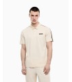 POLO BEIGE EA7 TIRAS NEGRAS