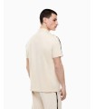 POLO BEIGE EA7 TIRAS NEGRAS