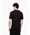 CAMISETA NEGRA EA7 LOGO PEQUEÑO DORADO