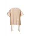 CAMISETA MWM BEIGE TIRAS COLGANDO