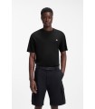 CAMISETA NEGRA HUGO BORDADO FLORES