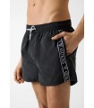 BAÑADOR GUESS NEGRO TIRAS BLANCAS