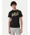 CAMISETA GUESS NEGRA LOGO DEGRADADO VERDE