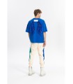 Camiseta MWM azul alas bordadas