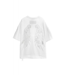 Camiseta MWM blanca alas bordadas