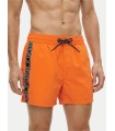 BAÑADOR GUESS NARANJA TIRA NEGRA