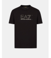 CAMISETA NEGRA EA7 LOGO GRANDE BLANCO
