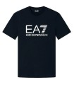CAMISETA NEGRA EA7 LOGO GRANDE BLANCO