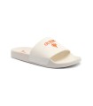 CHANCLAS BLANCAS GUEES LOGO NARANJA