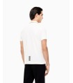 POLO BLANCO EA7 LINEAS NEGRAS