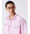 CAMISA MANGA CORTA DE RAYAS PXP ROSA