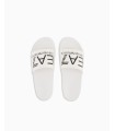 CHANCLAS BLANCA EA7 LOGO NEGRO