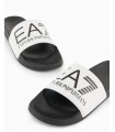 CHANCLAS BLANCAS EA7 SUELA NEGRA