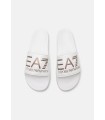 CHANCLAS BLANCAS EA7 LOGO ROSE GOLD