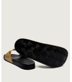 CHANCLA DORADA LOGO NEGRO EA7
