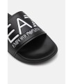 CHANCLA NEGRA LOGO BLANCO EA7